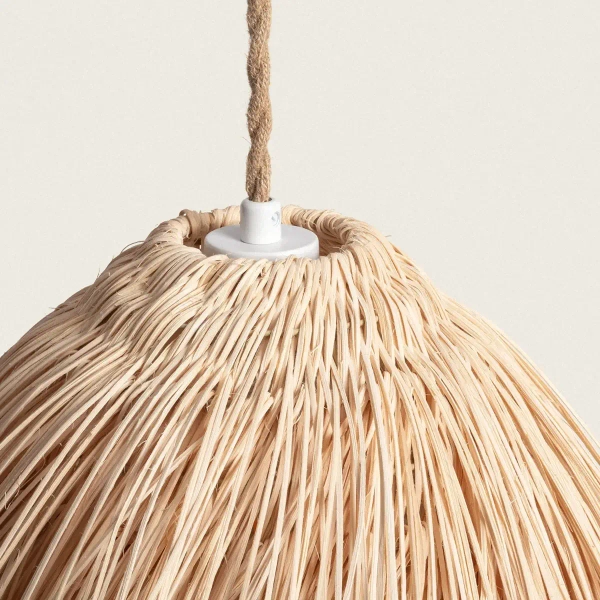 Zwisająca lampa Boho ABR-LW10-BH-E27 Abruzzo półokrągła ratan brązowa