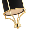 Klasyczna LAMPA wisząca Lunga Gold Nero Orlicki Design abażurowa OPRAWA okrągły ZWIS tuba na łańcuchu czarna złota