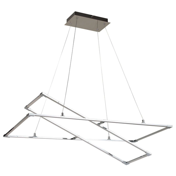 LAMPA wisząca KSEROS A0033-321 Candellux metalowa OPRAWA prostokątna LED 45W 4000K ramki frames chrom