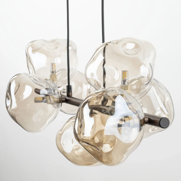 Lampa wisząca do gabinetu Lava Brown 11033 szklane kule brązowy