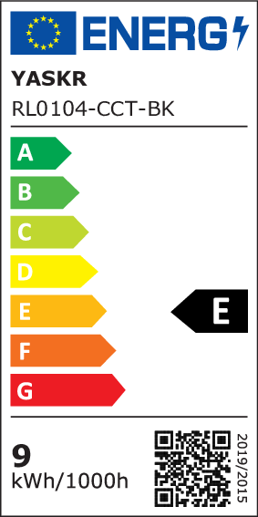Lampa podtynkowa Cirro RL0104-CCT-BK Yaskr LED 9W 3000-4000K sufit czarna