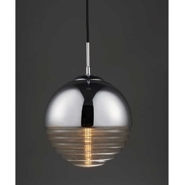 Wisząca lampa ball Paloma 68959 Endon nad stół transparentna chrom