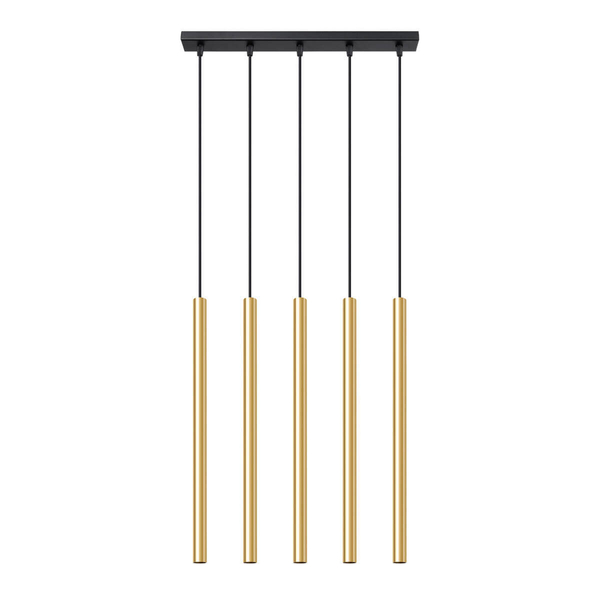 Wisząca lampa na belce Pastelo SL.1198 sople czarna złota