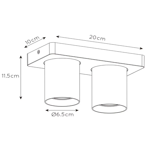 Lampa sufitowa tubka NIGEL 09929/10/30 Lucide do salonu czarny