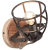 Loftowa lampa ścienna Matrix 83410/46 drewniana czarna