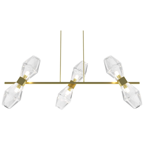 Szklana lampa wisząca złota przezroczysta Coctail Time OUTLET