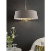 Regulowana lampa wisząca Birch BIR0429-EH Dar Lighting owalna motyw roślinny mosiężny