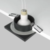 Kwadratowa lampa łazienkowa do zabudowy Stark DL083-01-GU10-SQ-B czarna