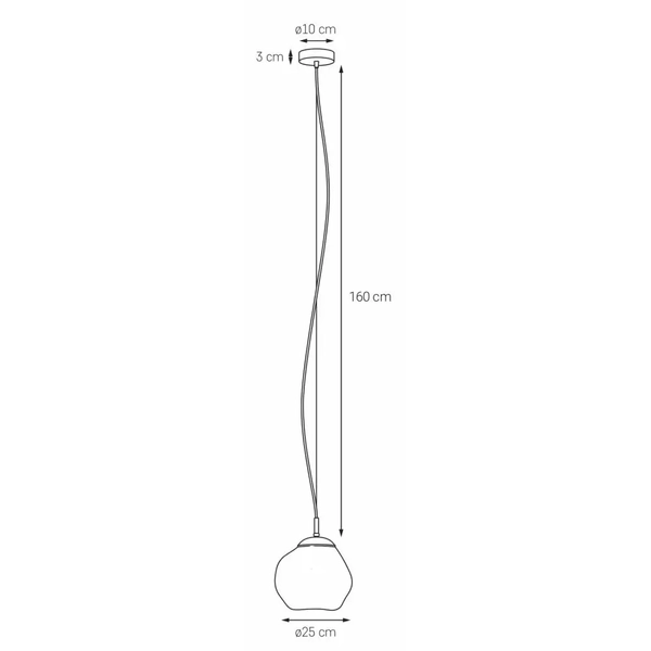 Metalowa lampa zwisająca Cloe 11065103 Kaspa do kuchni biała chrom