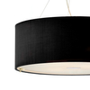 Okrągła lampa wisząca Zaragoza ZAR0622 Dar Lighting abażurowa czarna chrom