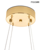 Lampa wisząca Nenufar MSE010100125 glamour kryształowa złota