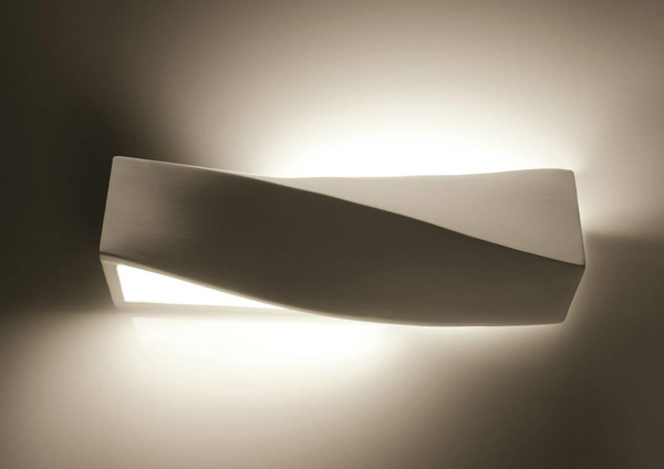 Kinkiet LAMPA ścienna SL.0003 ceramiczna OPRAWA przyścienna biała OUTLET