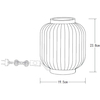 Stołowa LAMPA stojąca GOSSE 13535/24/31 Lucide plisowana LAMPKA porcelanowa biała