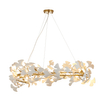Ceramiczna lampa zwisowa Botanika XY080P-100 liście złota biała