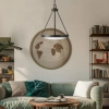 Industrialna lampa wisząca Collier HK-COLLIER-P-BX na łańcuchu czarna