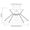 Lampa sufitowa TASMAN 10120/32/72 Lucide naturalna eko beżowa mosiądz