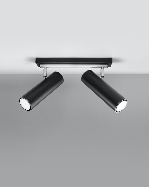 Reflektorowa LAMPA sufitowa Direzione SL.0500 Sollux regulowana OPRAWA listwa spot tuby czarne