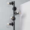 Stojąca lampa podłogowa Milano ABR-LPV-5XE27 Abruzzo przezroczysty czarny