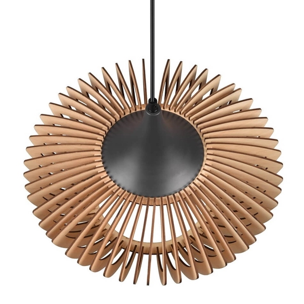 Lampa wisząca nad stół COLINO 315900142 drewniany antracyt