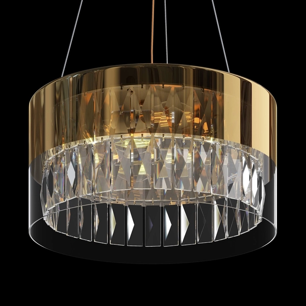 Wisząca lampa glamour Wonderland MOD313PL-04G crystal złota