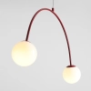 Wisząca lampa podwójna UNA 1116H15 skandynawska kule czerwone