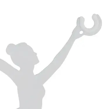 Regulujący przewody uchwyt BALLERINA 11800 metalowy biały