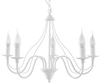 Żyrandol LAMPA wisząca SL.0214 klasyczna OPRAWA świecznikowa ZWIS na łańcuchu maria teresa biała