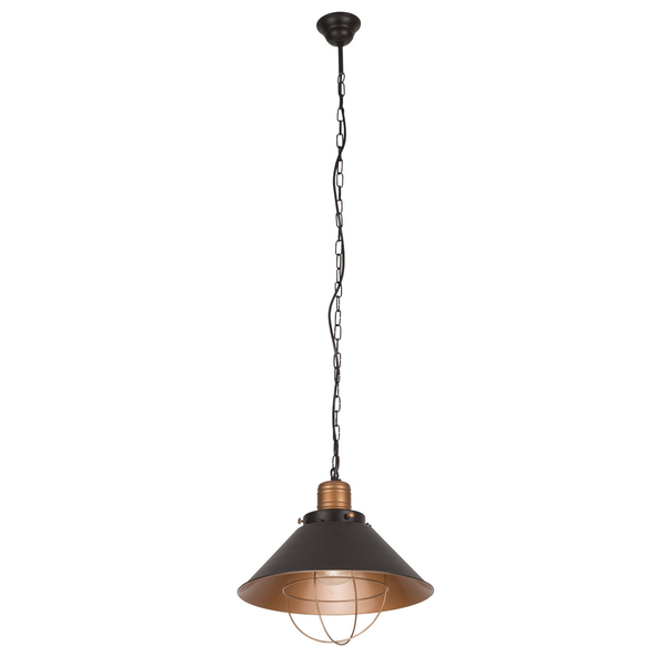 Czarna lampa wisząca Garret 6443 metalowa na łańcuchu do salonu