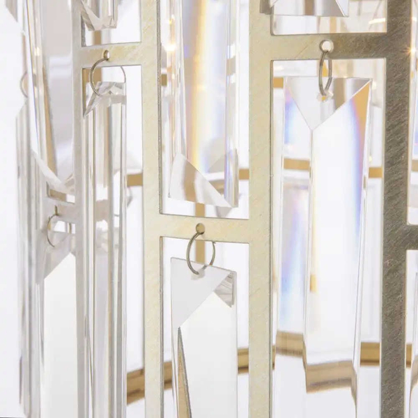 Kryształowa LAMPA wisząca KIEV P01110CP Cosmolight salonowy zwis crystal glamour szampański