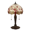 Witrażowa lampa na stół Dragonfly 64086 Interiors Tiffany włącznik