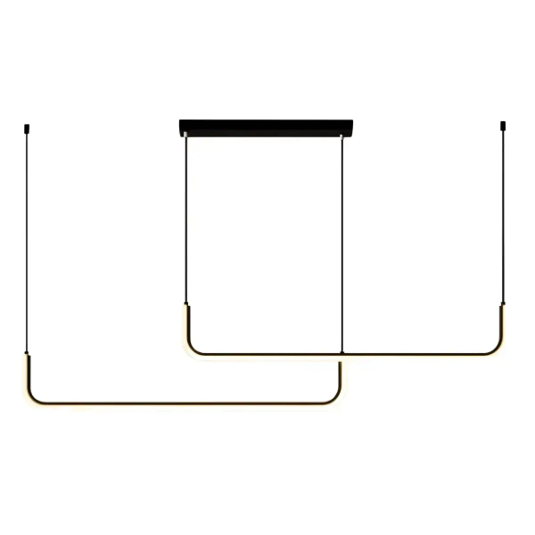 Nowoczesny żyrandol Nikon LWNN LED 36W 3000K nad stół czarny