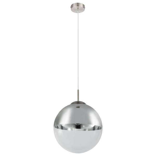 LAMPA wisząca VARUS 15853 Globo OPRAWA kula ball szklana chrom przezroczysta