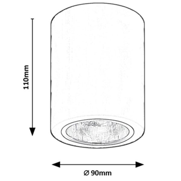 Natynkowa tuba Kobald 2056 sufitowy downlight biały do przedpokoju