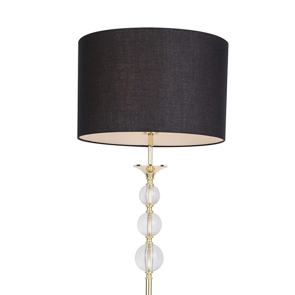 Pokojowa lampa stojąca Rea podłogowa bubbles czarna złota