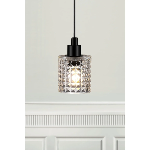 Szklana lampa wisząca Hollywood 46483000 tuba przezroczysty