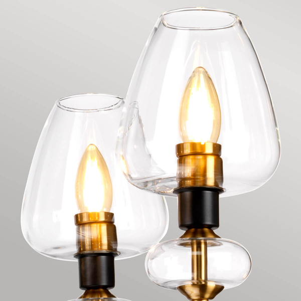 Lampa zwisowa nad stół Armand DL-ARMAND5-AB Elstead do salonu czarna złota