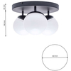Plafon LAMPA sufitowa SFERA MLP8858 Milagro kulista OPRAWA metalowa kule balls czarne białe