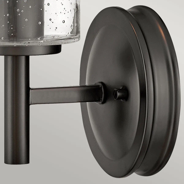 Loftowy kinkiet do salonu Collier HK-COLLIER1-BX szklany czarny