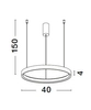 Lampa wisząca ZACAPU LE42789 obręcz nad stolik LED 30W złota