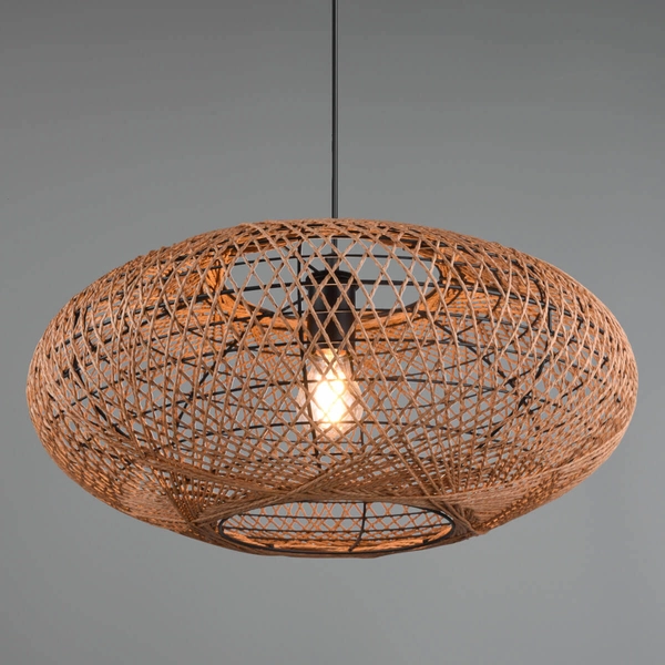 Lampa zwisająca nad stół HEDDA 312300136 Trio naturalna eko japandi brązowy