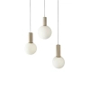 Wisząca lampa kulista TESTA beżowa biała 33-50908 3xG9 potrójna do jadalni
