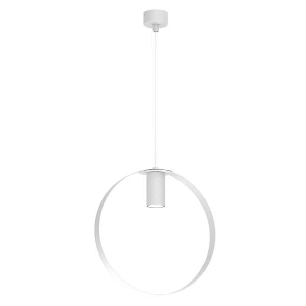 Lampa wisząca ring ORTIGA 5150 Shilo do salonu metalowa biała