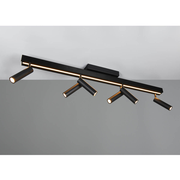 Metalowa lampa sufitowa ZENO 648310732 LED 18W+33W 2700-6500K tubki czarna