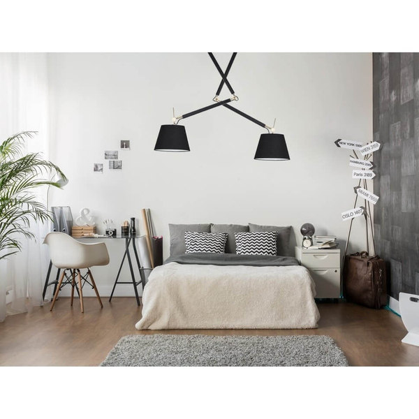 Regulowana lampa wisząca Zyta AZ4191+2xAZ2600 do salonu czarna