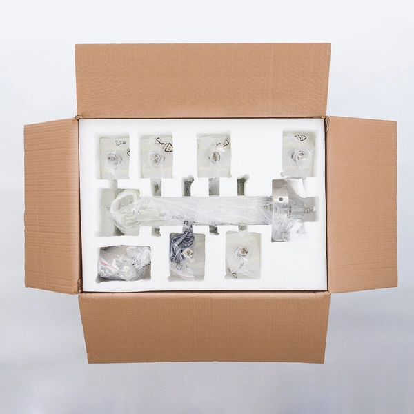 Retro żyrandol pałacowy Hampton 8154 na łańcuchu srebrny nad stół