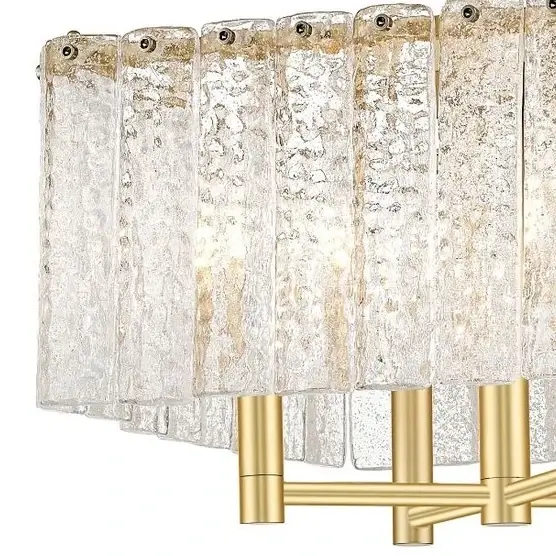 Szklana lampa sufitowa PALACE C0523-04A-U8AC nad stół złota