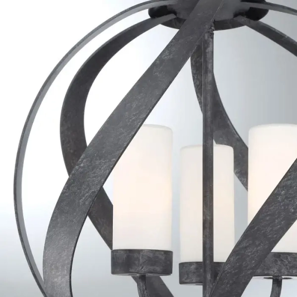 Wisząca lampa na łańcuchu Blacksmith QN-BLACKSMITH-3P-OBK IP44 czarny