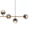 Loftowa lampa wisząca CGDEX Copel szklane kule do salonu mosiądz