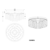 Sufitowa lampa szklana GORLEY 15698D1 do salonu przydymiona
