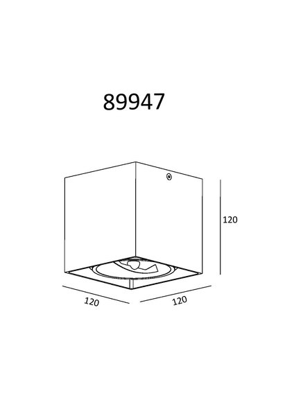 Regulowana lampa sufitowa BOX SL 1 90432 kostka czarna
